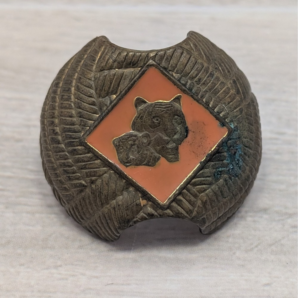 Vintage Tiger Rank Boy Scouts of America BSA Neckerchief Slide Bolo Tie